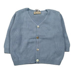 J.O. Milano Cardigan Tinta Unita Scollo A V per Neonato 573Z2 AZZURRO J.O. MILANO 