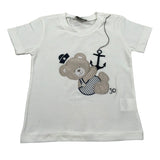 J.O. Milano T-Shirt Girocollo tinta unita con Stampa Panna per Neonato 576B3 PANNA J.O. MILANO 