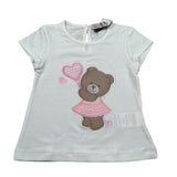 J.O. Milano T-Shirt Girocollo tinta unita con Ricamo Bianco per Neonata 576F3 BIANCO J.O. MILANO 
