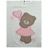 J.O. Milano T-Shirt Girocollo tinta unita con Ricamo Bianco per Neonata 576F3 BIANCO J.O. MILANO 