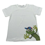 J.O. Milano T-Shirt Girocollo tinta unita con Stampe Panna per Bambino 576N2J PANNA J.O. MILANO 