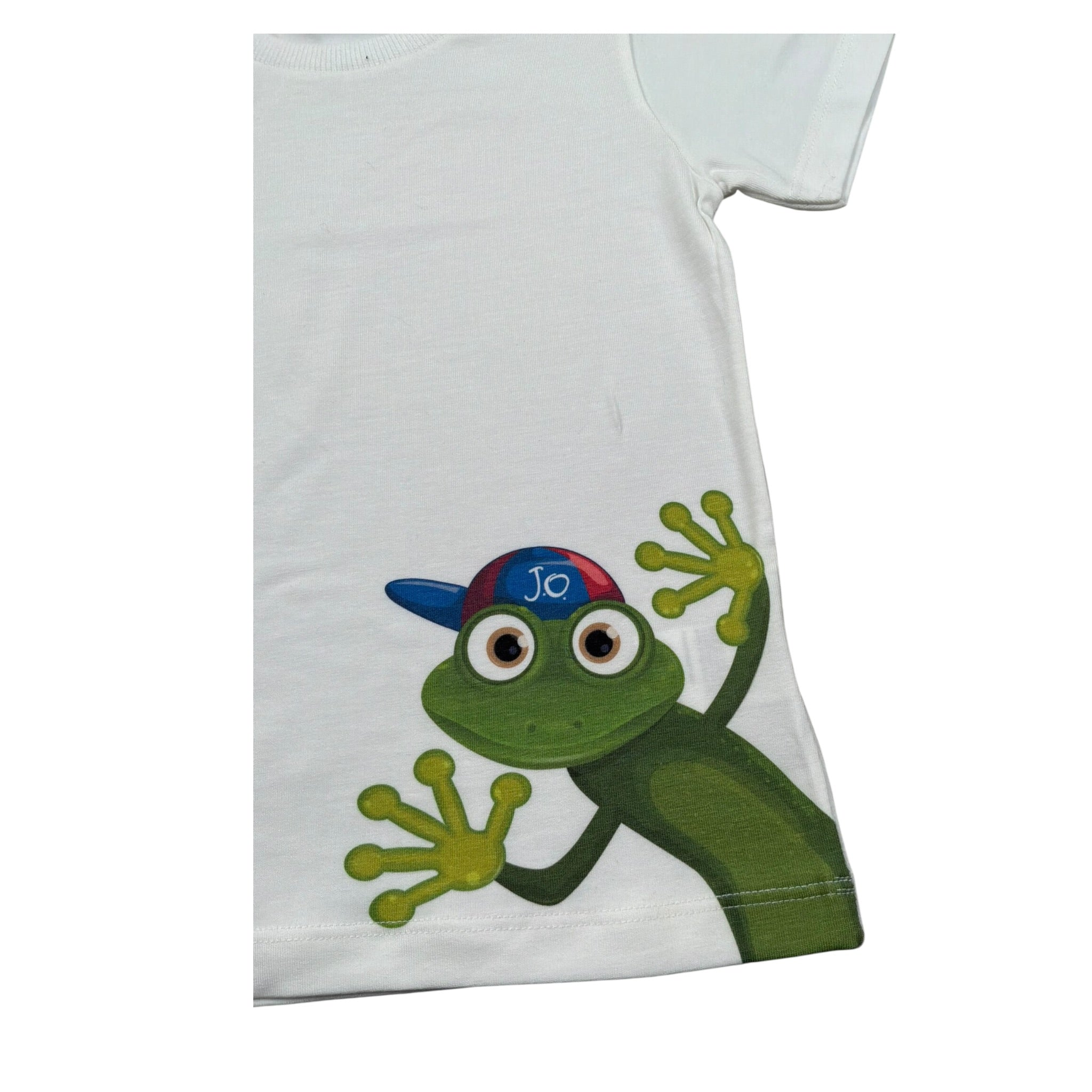 J.O. Milano T-Shirt Girocollo tinta unita con Stampe Panna per Bambino 576N2J PANNA J.O. MILANO 