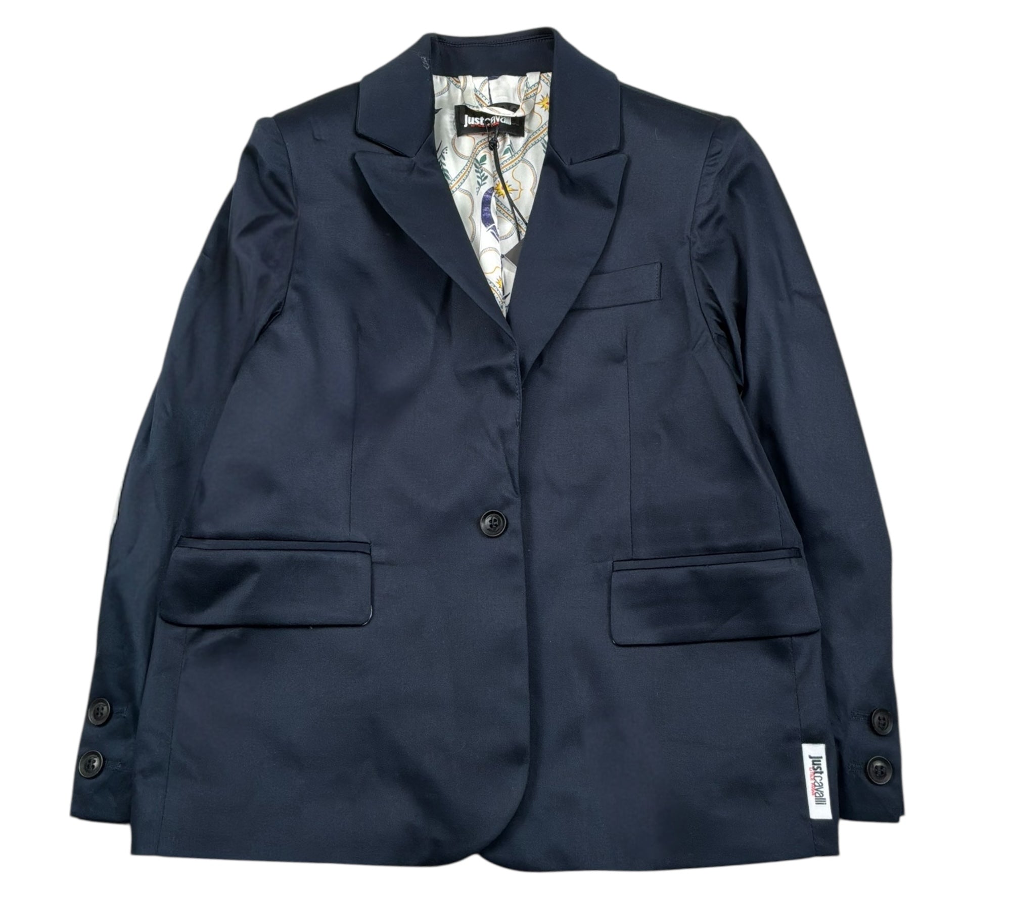 Just Cavalli Giacca Tinta Unita Monopetto per Bambino JBP26098GC BLU JUST CAVALLI 
