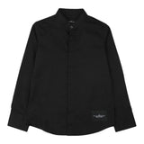 John Richmond Camicia Tinta Unita Collo Coreano per Bambino RBP24108CA NERO JOHN RICHMOND 