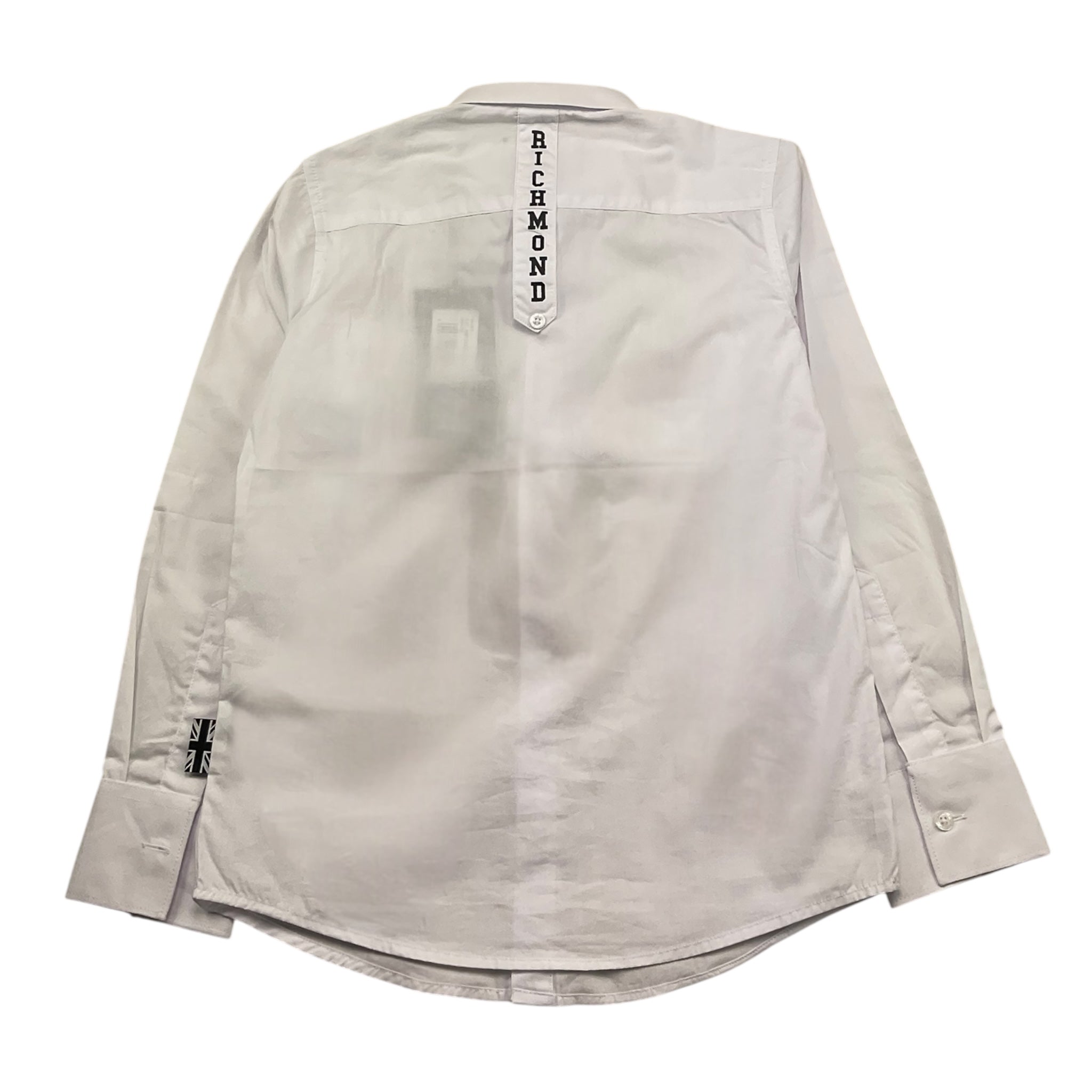 John Richmond Camicia Manica Lunga Tinta Unita con Logo per Bambino RBP25095CA BIANCO JOHN RICHMOND 