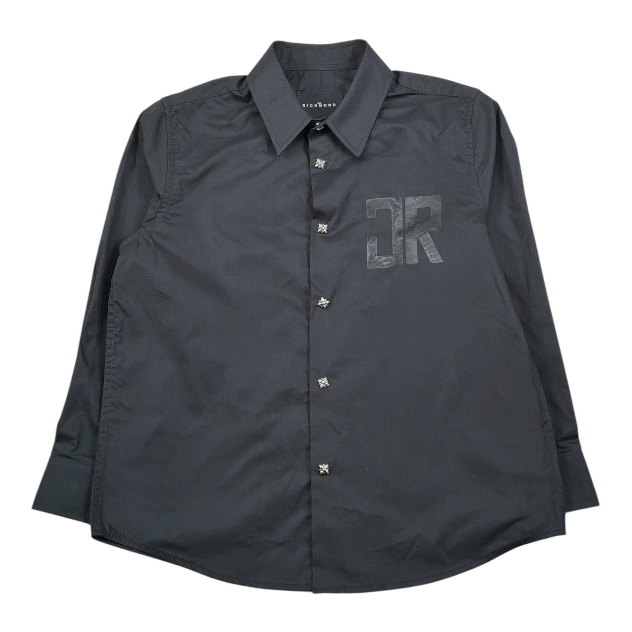 John Richmond Camicia Tinta Unita con Bottoni per Bambino RBP26029CA NERO JOHN RICHMOND 