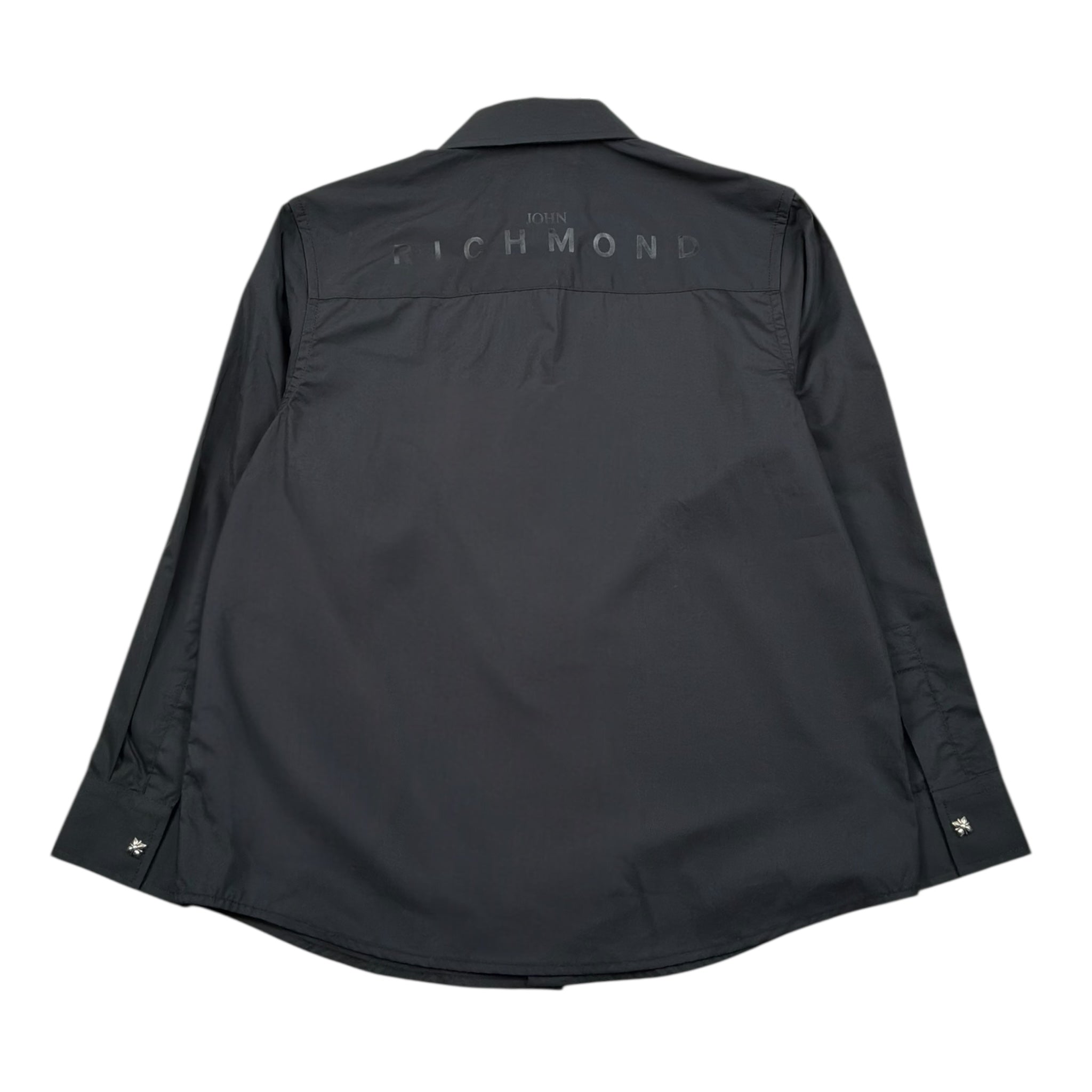 John Richmond Camicia Tinta Unita con Bottoni per Bambino RBP26029CA NERO JOHN RICHMOND 