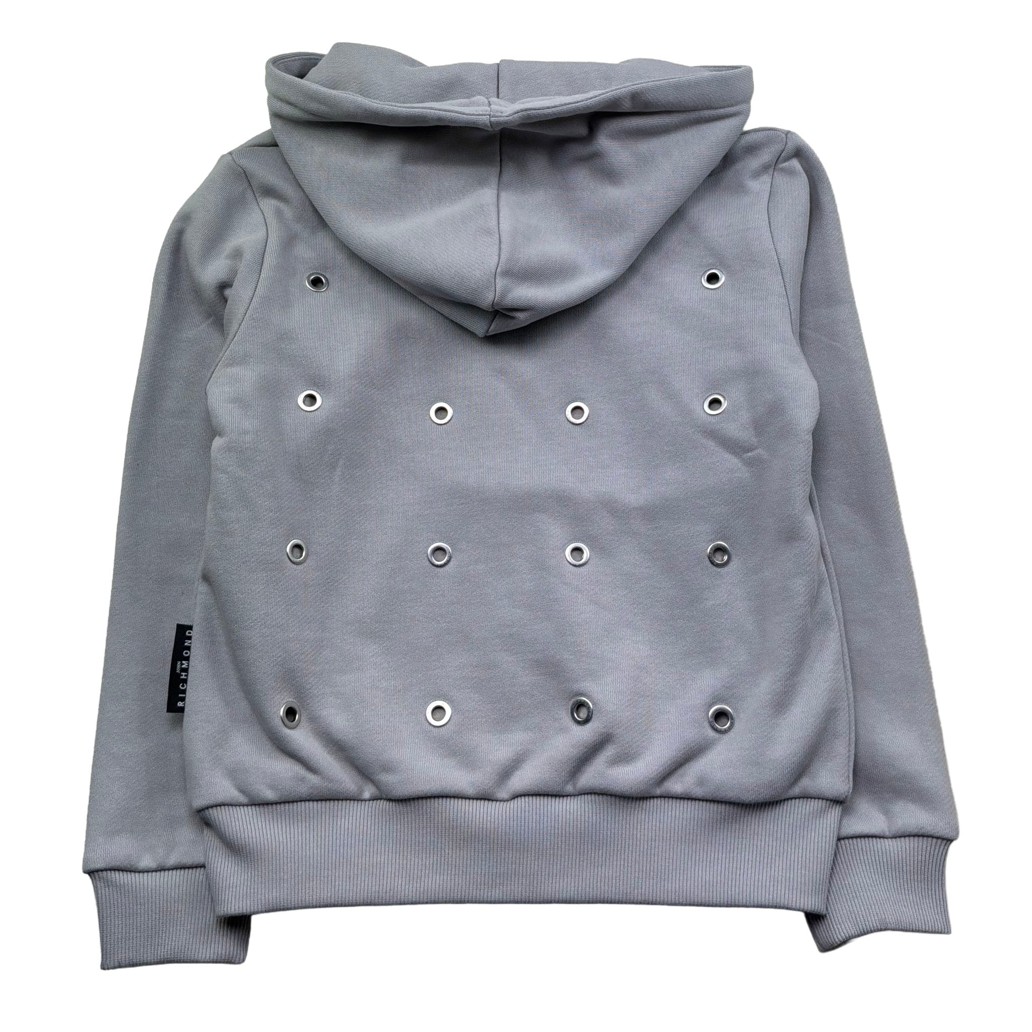 John Richmond Felpa con Zip E Cappuccio Tinta Unita per Bambino RBP26214FE GRIGIO JOHN RICHMOND 
