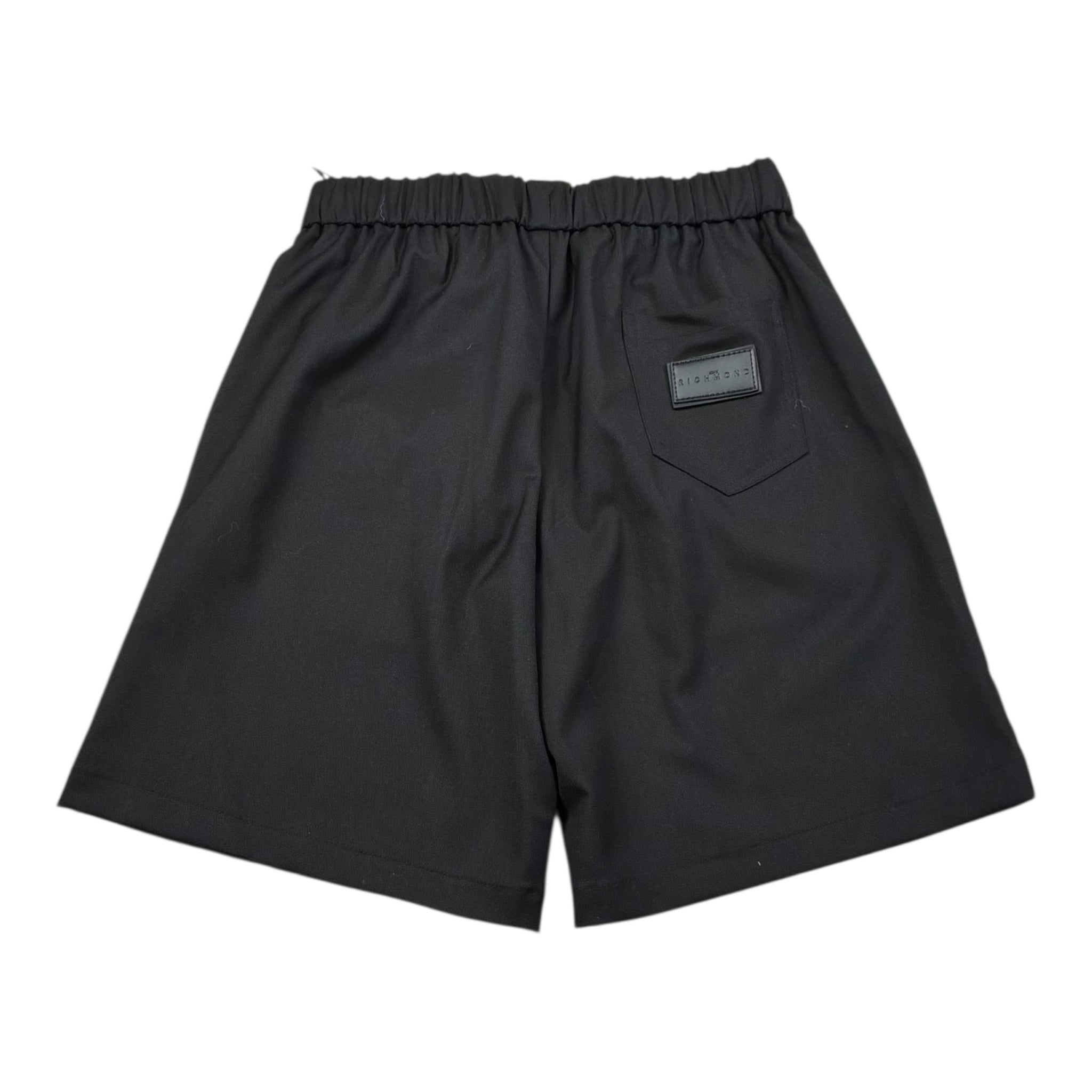 John Richmond Bermuda Tinta Unita con Elastico In Vita per Bambino RBP26242BE NERO JOHN RICHMOND 