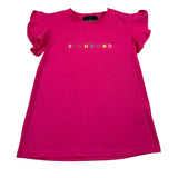 John Richmond T-Shirt Girocollo Tinta Unita con Logo per Bambina RGP26024TS FUXIA JOHN RICHMOND 