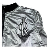 John Richmond Giubbino Reversibile con Zip Bicolore per Bambina RGP26037GB NERO/ARGENTO JOHN RICHMOND 