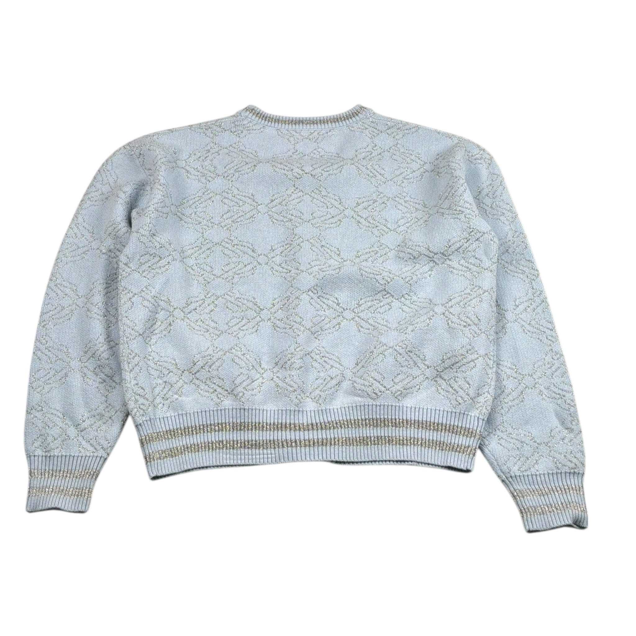 John Richmond Cardigan Tinta Unita con Stampa E Fantasia per Bambina RGP26045CD AZZURRO JOHN RICHMOND 