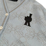 John Richmond Cardigan Tinta Unita con Stampa E Fantasia per Bambina RGP26045CD AZZURRO JOHN RICHMOND 
