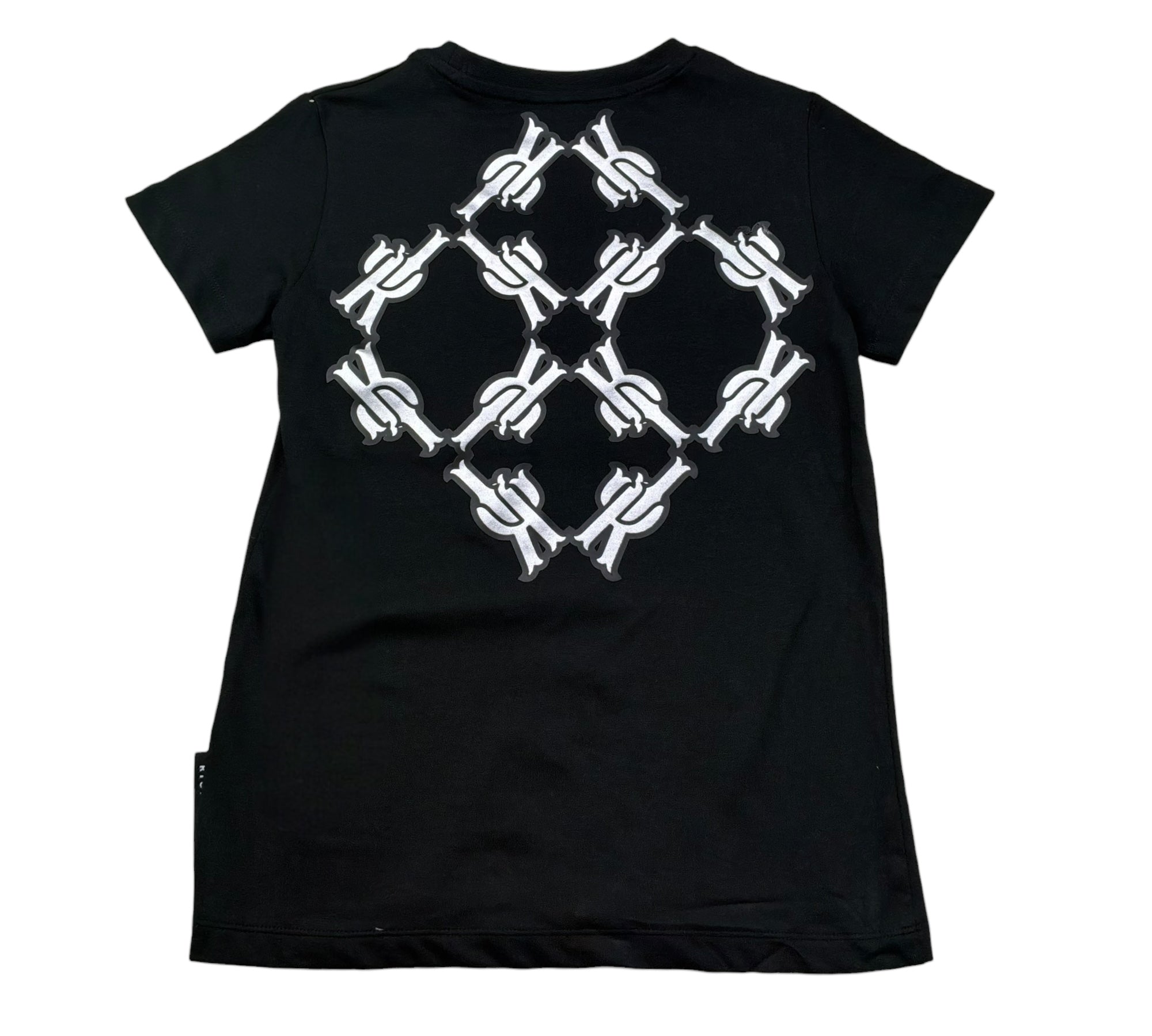 John Richmond T-Shirt Girocollo Tinta Unita con Logo per Bambino RGP26050TS NERO JOHN RICHMOND 