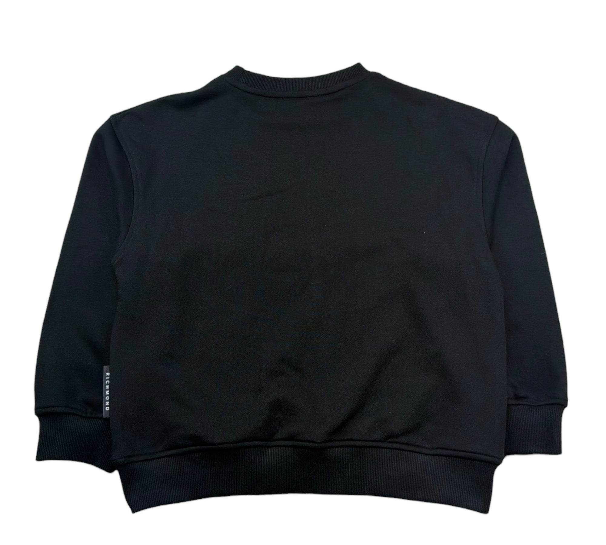 John Richmond Felpa Chiusa Girocollo Tinta Unita con Logo per Bambina RGP26056FE NERO JOHN RICHMOND 