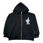 John Richmond Felpa con Zip E Cappuccio Tinta Unita per Bambina RGP26057FE NERO JOHN RICHMOND 
