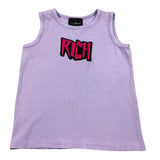 John Richmond Canotta Girocollo Tinta Unita con Logo per Bambina RGP26140CN LILLA JOHN RICHMOND 
