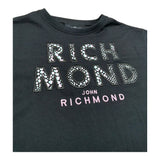 John Richmond T-Shirt Girocollo Tinta Unita con Stampa per Bambina RGP26176TS NERO JOHN RICHMOND 