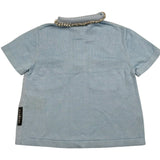 John Richmond Polo Maglia Tinta Unita con Applicazioni per Bambina RGP26189PO AZZURRO JOHN RICHMOND 