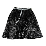 John Richmond Gonna Tinta Unita con Paillettes per Bambina RGP26195GO NERO JOHN RICHMOND 