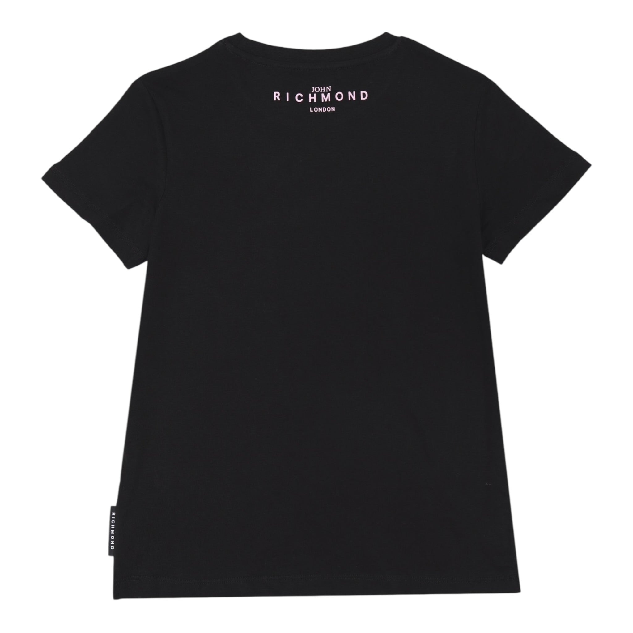 John Richmond T-Shirt Girocollo Tinta Unita con Stampa per Neonata RIP25002TSXXX NERO JOHN RICHMOND 