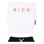 John Richmond Completo 2 Pezzi Felpa-Pantalone per Neonato RIP25013CFX BIANCO/NERO JOHN RICHMOND 