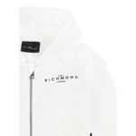 John Richmond Felpa con Zip E Cappuccio Tinta Unita per Neonato RIP25015FE BIANCO JOHN RICHMOND 