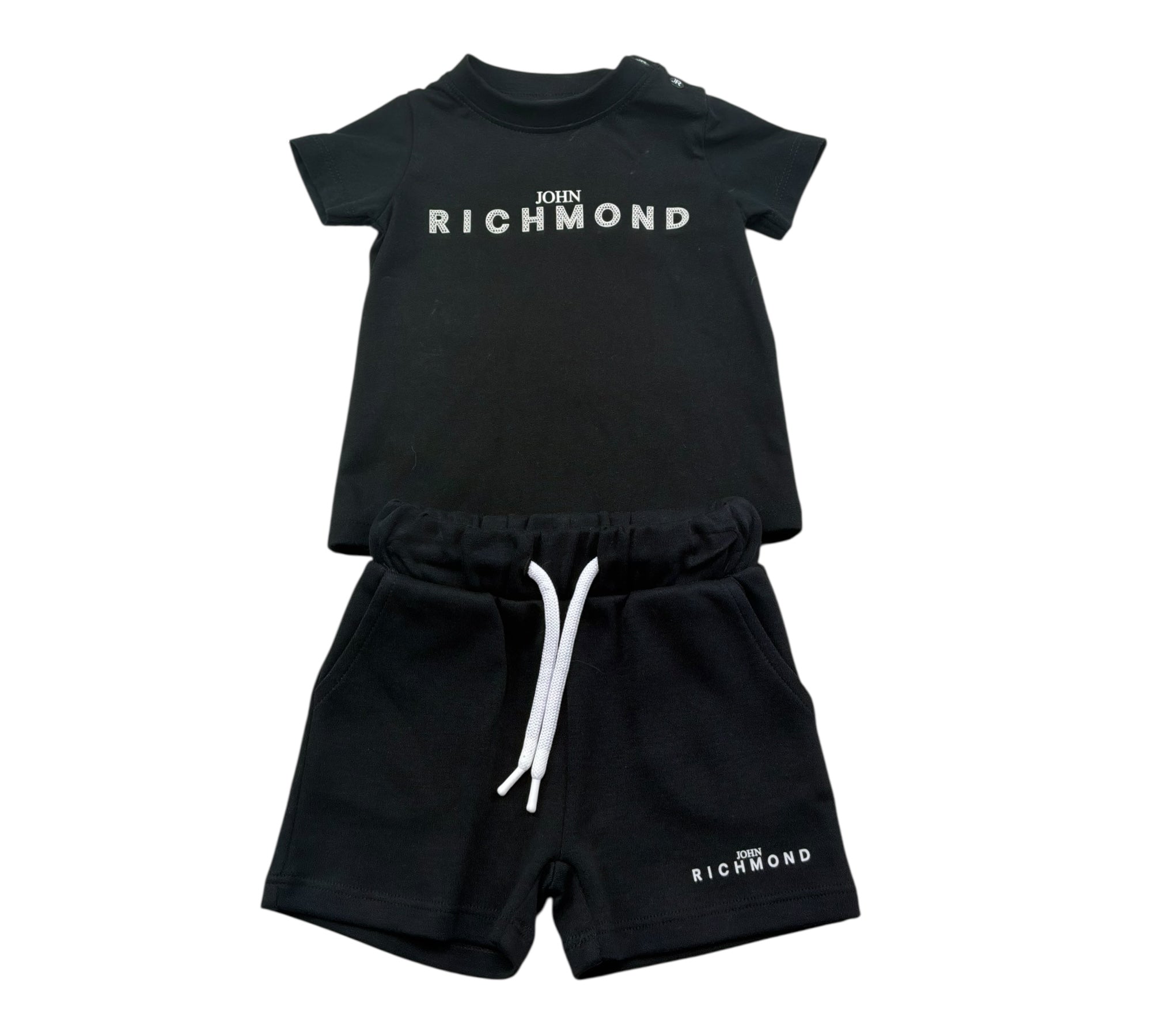 John Richmond Completo 2 Pezzi Canotta-Bermuda Tinta Unita per Neonato RIP26006CJ NERO JOHN RICHMOND 