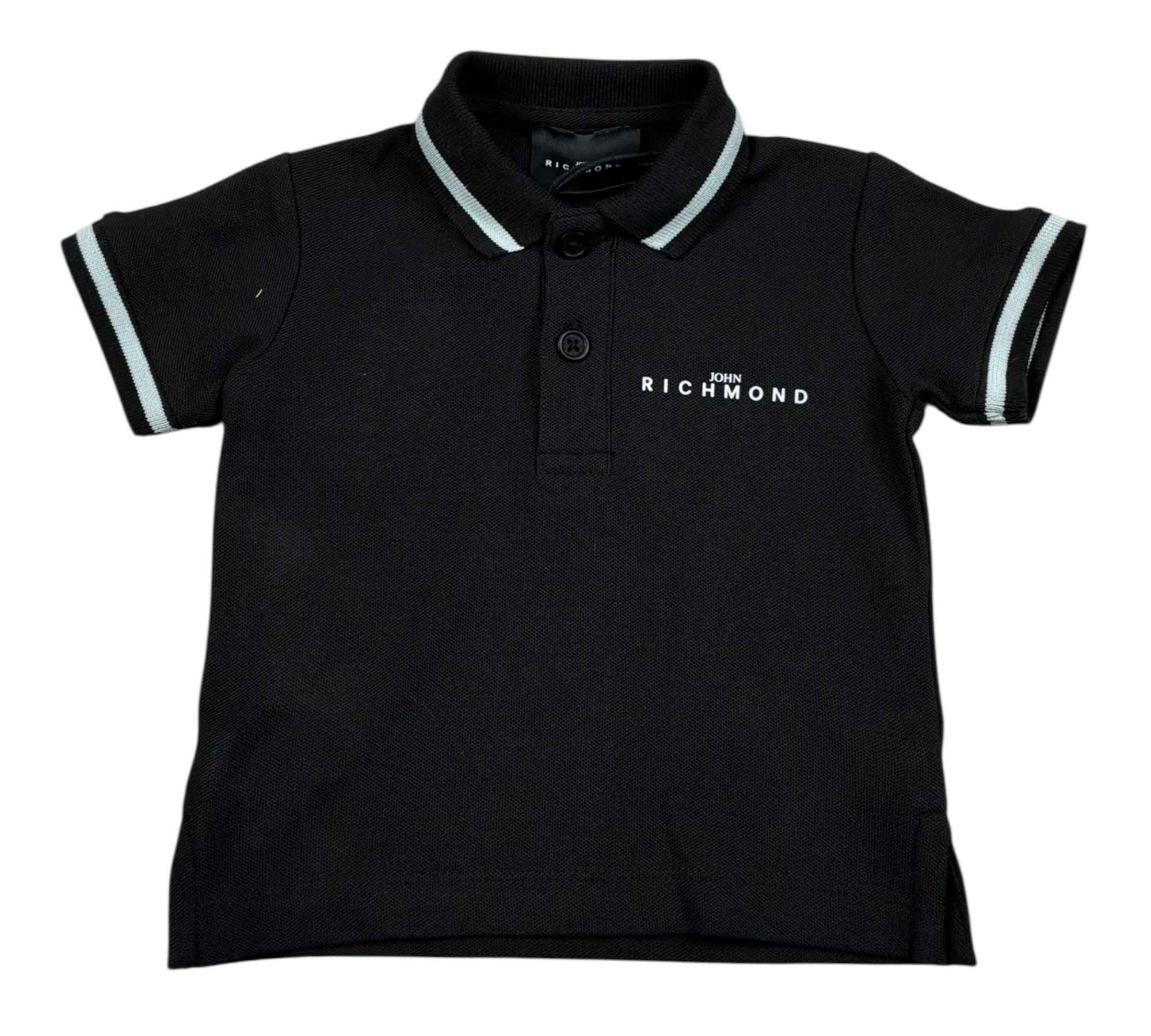 John Richmond Polo Mezza Manica Tinta Unita per Neonato RIP26010PO NERO JOHN RICHMOND 