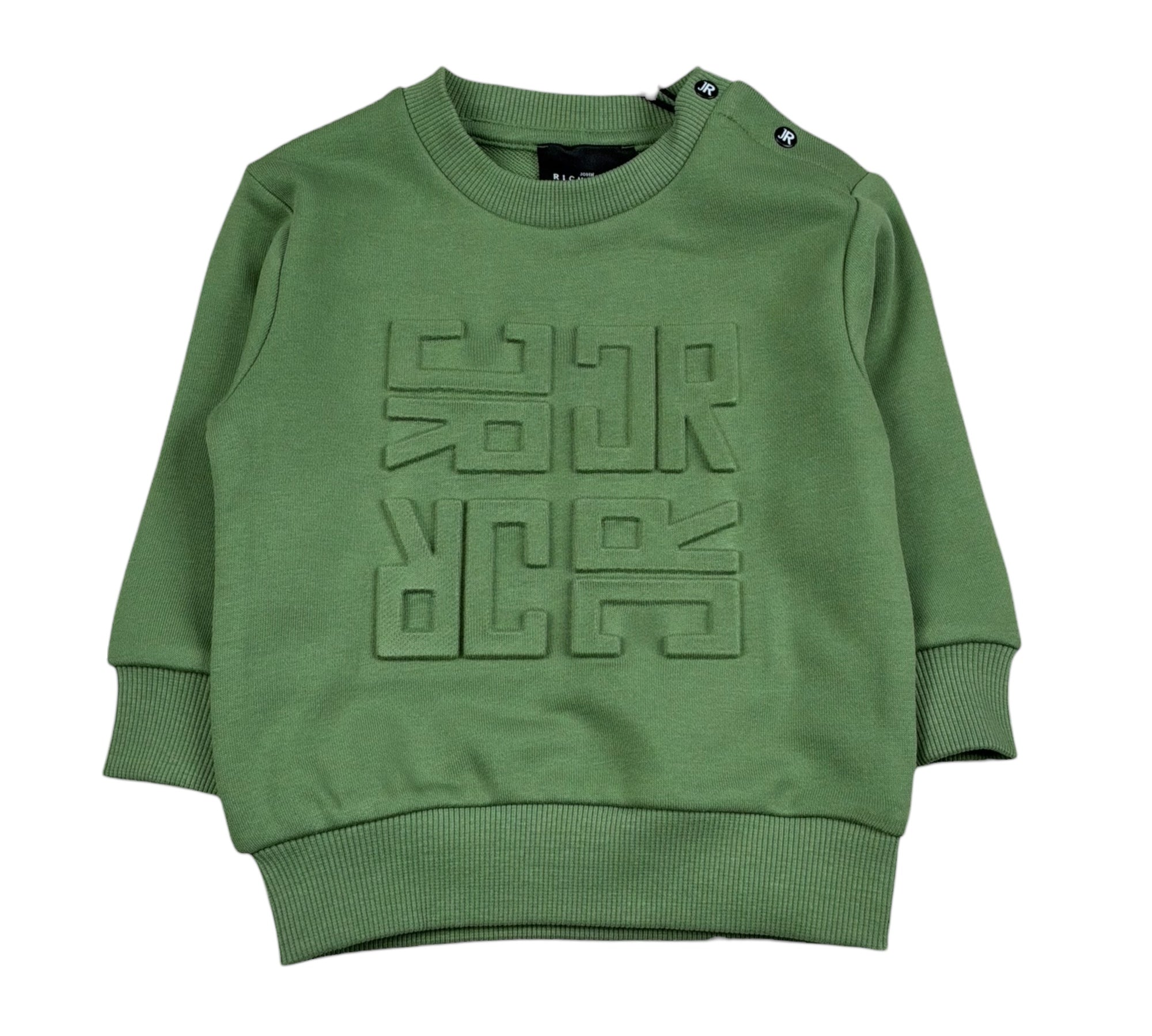 John Richmond Felpa Chiusa Girocollo Tinta Unita con Logo per Neonato RIP26014FE VERDE JOHN RICHMOND 