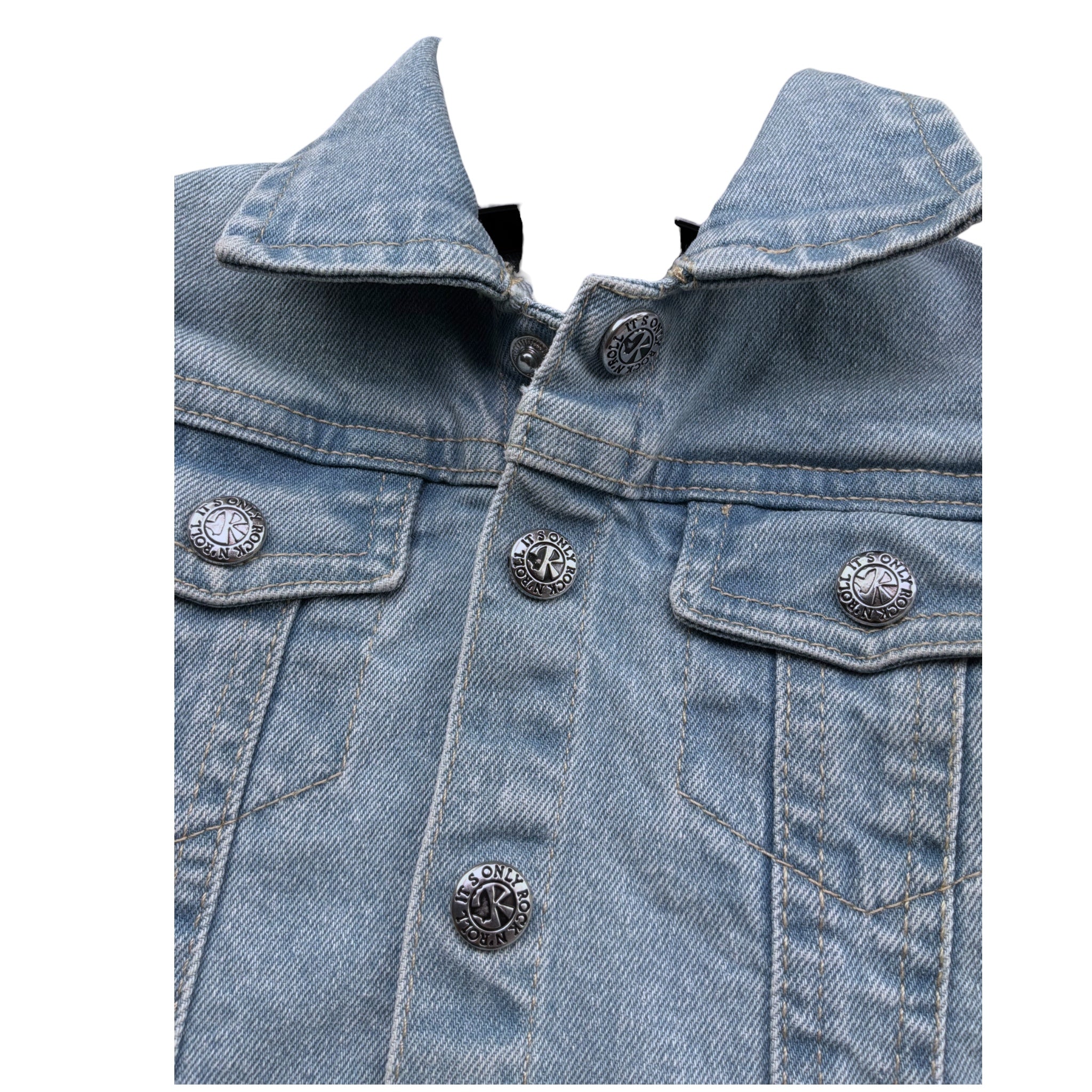 John Richmond Giubbino In Denim Tinta Unita per Neonata RIP260209GB AZZURRO JOHN RICHMOND 