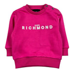 John Richmond Felpa Chiusa Girocollo Tinta Unita con Logo per Neonata RIP26036FEA FUXIA JOHN RICHMOND 