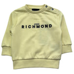 John Richmond Felpa Chiusa Girocollo Tinta Unita con Logo per Neonato RIP26036FE GIALLO JOHN RICHMOND 