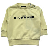 John Richmond Felpa Chiusa Girocollo Tinta Unita con Logo per Neonato RIP26036FE GIALLO JOHN RICHMOND 