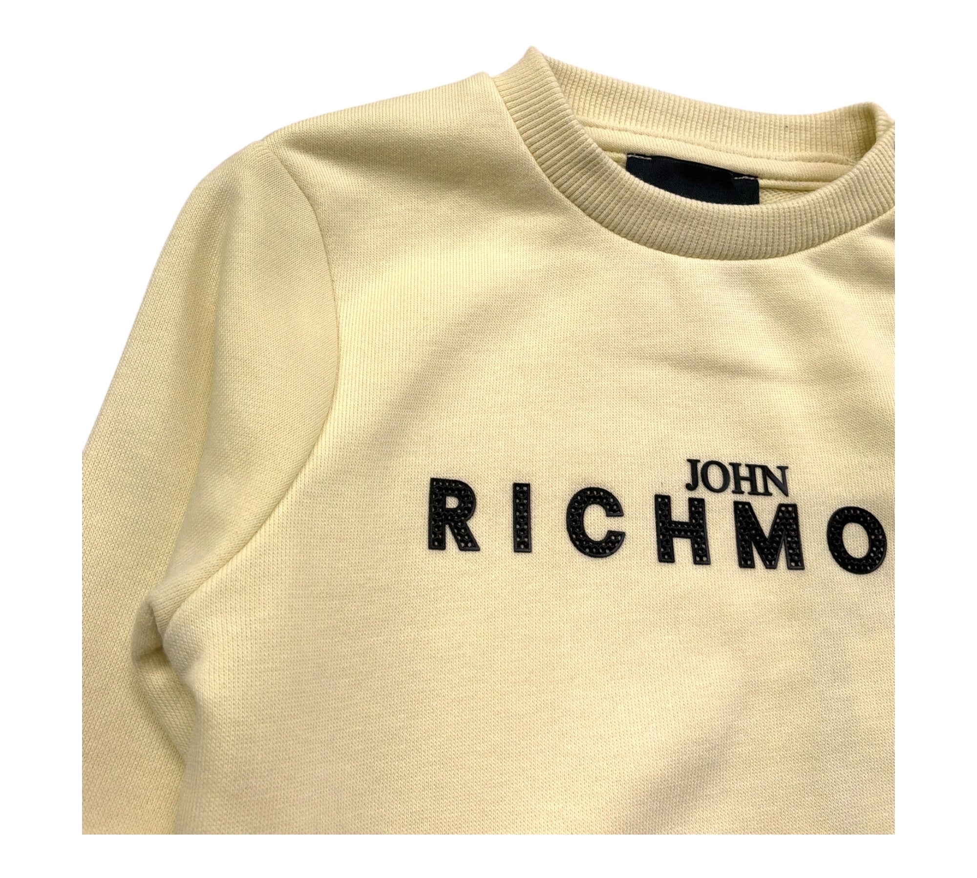 John Richmond Felpa Chiusa Girocollo Tinta Unita con Logo per Neonato RIP26036FE GIALLO JOHN RICHMOND 