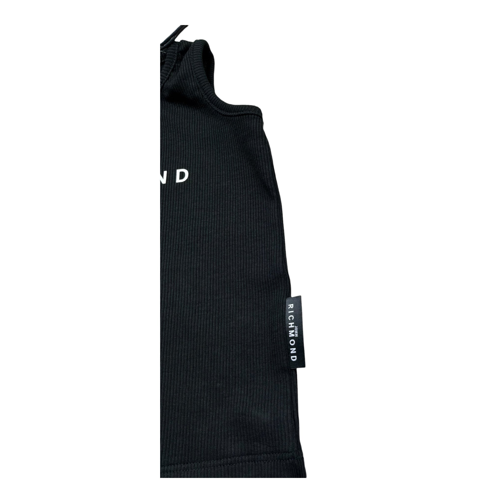John Richmond Canotta Gircllo Tinta Unita con Logo per Neonato RIP26037CN NERO JOHN RICHMOND 