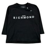 John Richmond Shirt Girocollo Tinta Unita con Logo per Neonato RIP26041TS NERO JOHN RICHMOND 