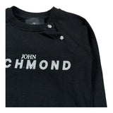 John Richmond Shirt Girocollo Tinta Unita con Logo per Neonato RIP26041TS NERO JOHN RICHMOND 