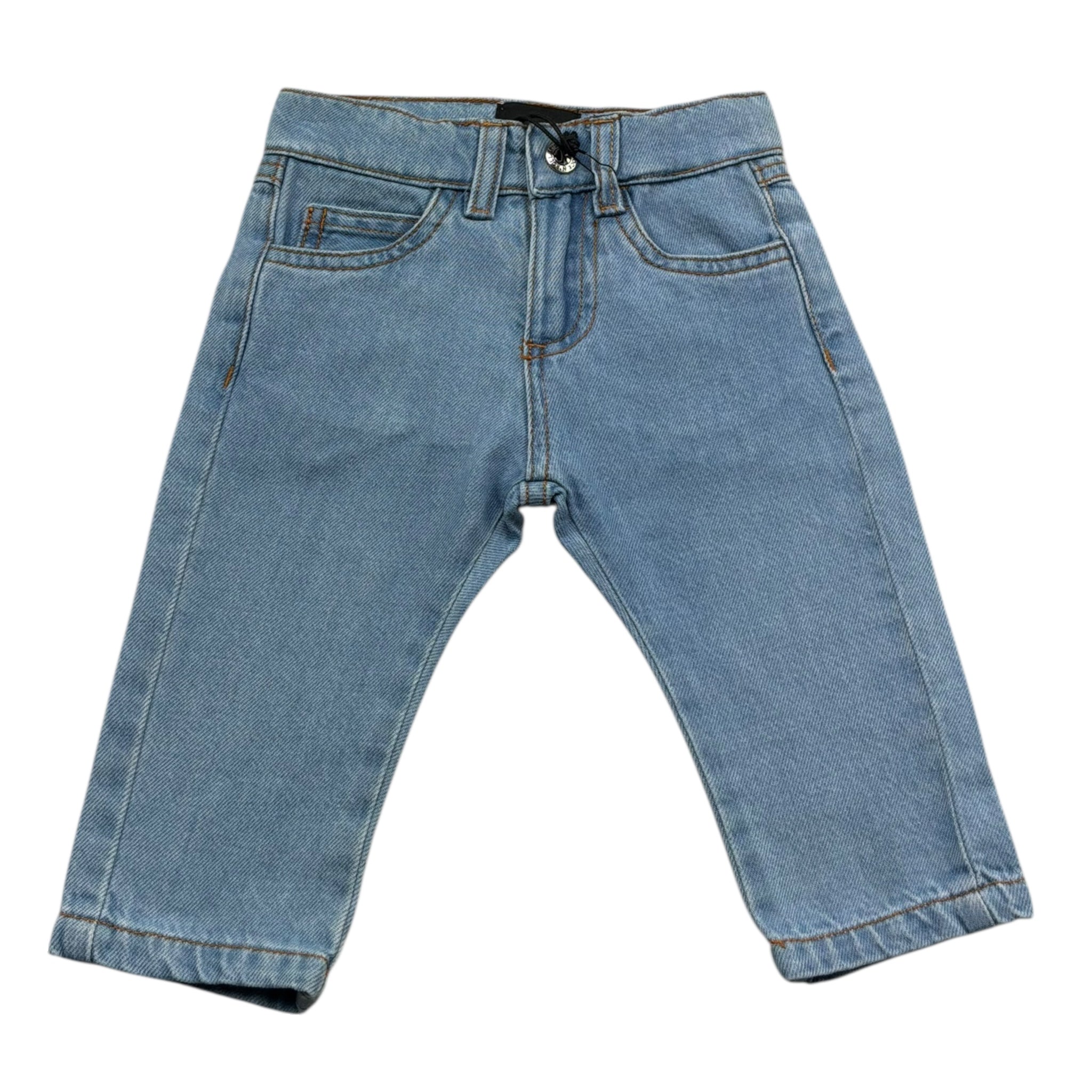 John Richmond Jeans Tinta Unita con Girovita Regolabile per Neonata RIP26042JE AZZURRO JOHN RICHMOND 