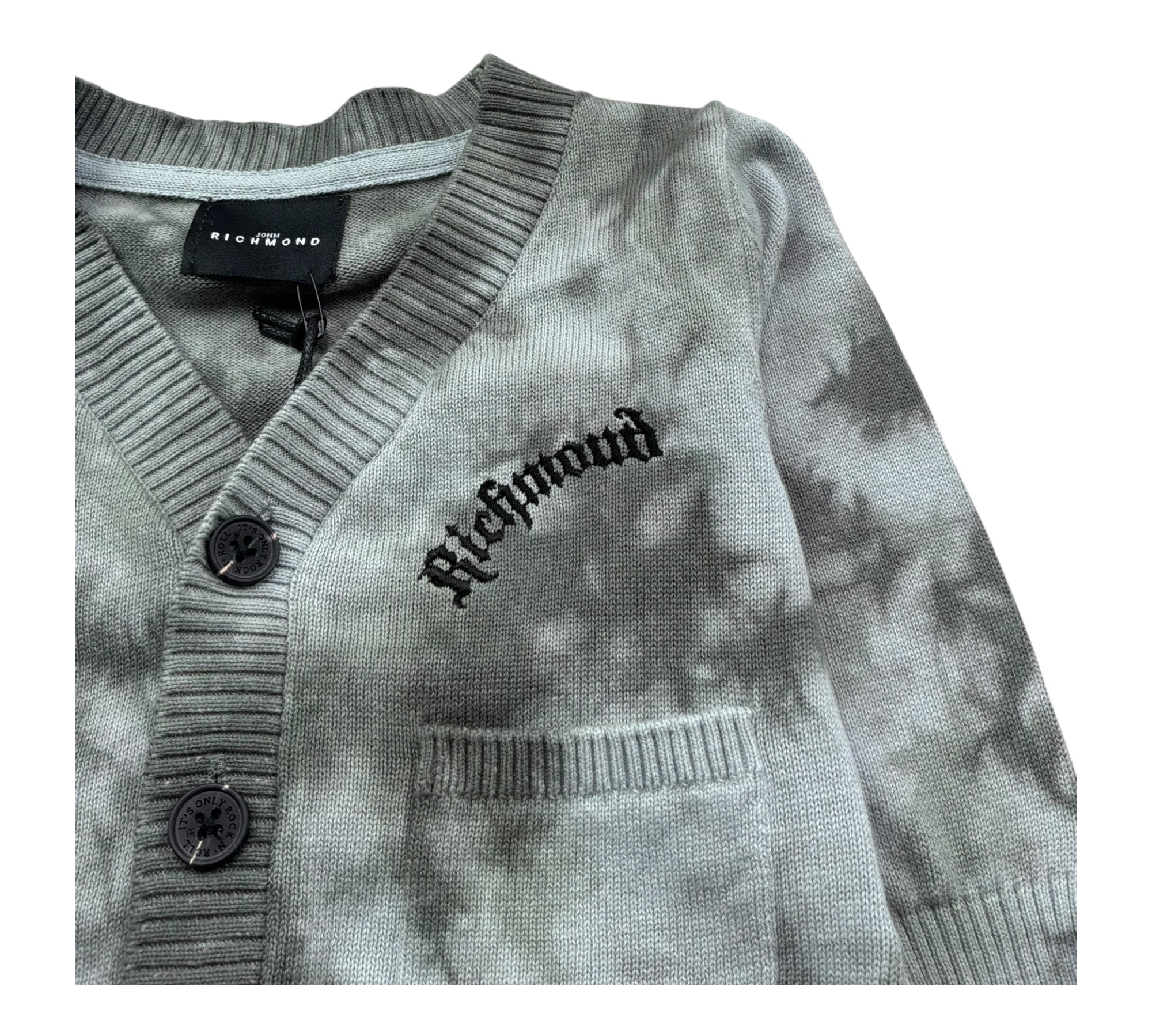John Richmond Cardigan Tinta Unita Stampa Fantasia per Neonato RIP26066CD VERDE JOHN RICHMOND 