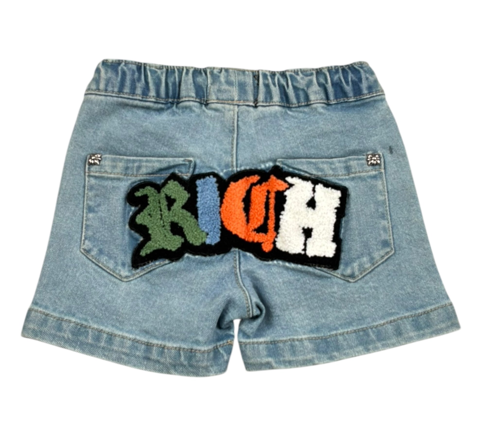 John Richmond Bermuda In Denim Tinta Unita con Elastico Invita per Neonato RIP26107FE AZZURRO JOHN RICHMOND 