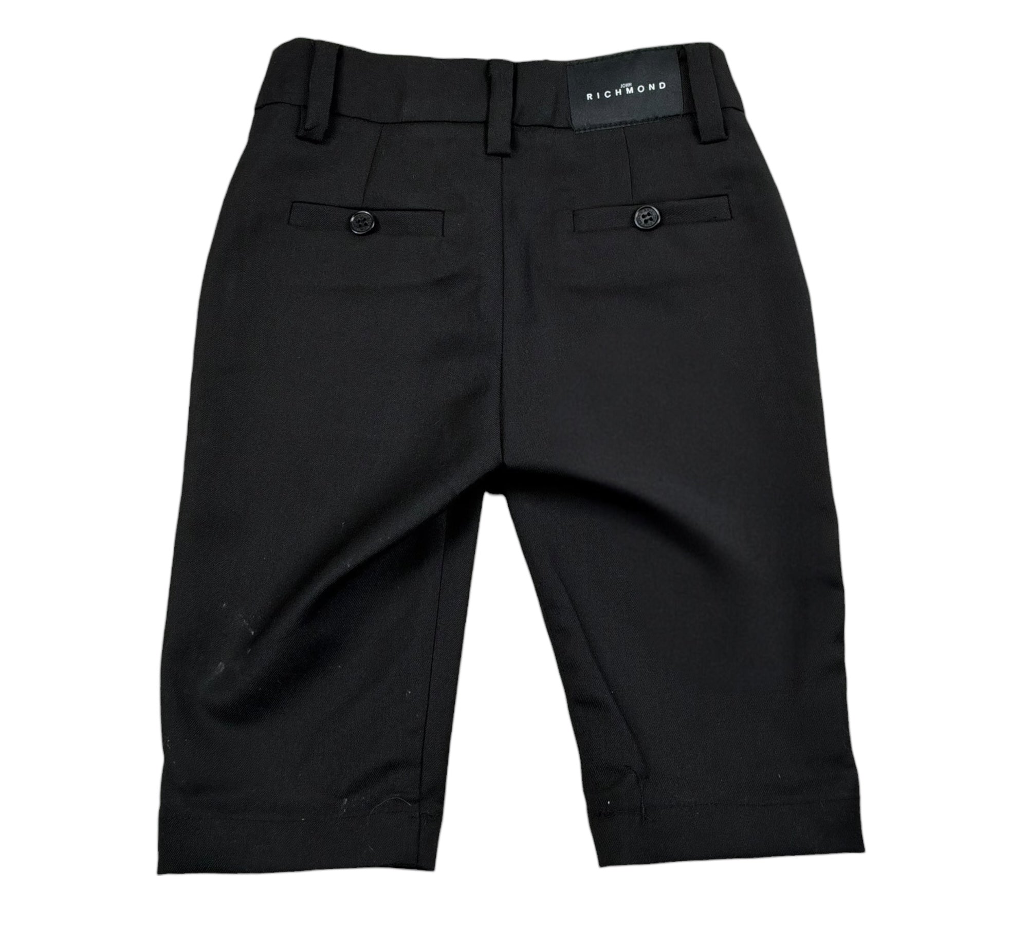 John Richmond Pantalone Tinta Unita con Girovita Regolabile per Neonato RIP26118PA NERO JOHN RICHMOND 