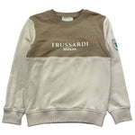 Trussardi Felpa Chiusa Girocollo Tinta Unita per Bambino TBP26158FE BEIGE TRUSSARDI 