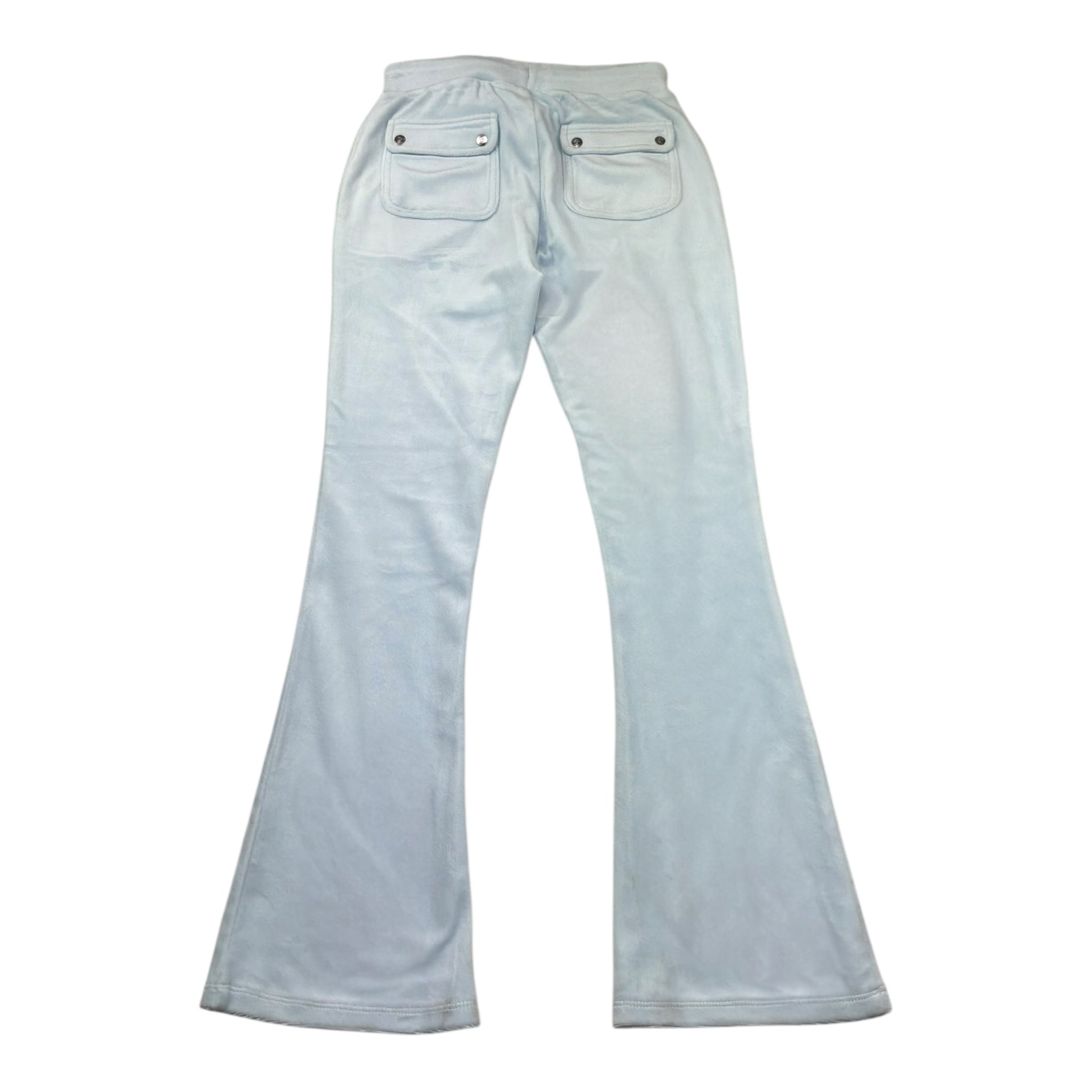 Juicy Couture Pantalone In Velluto Tinta Unita per Bambina JB6744 AZZURRO JUICY COUTURE 