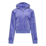Juicy Couture Felpa Tinta Unita con Zip E Cappuccio per Bambina JBX6358 VIOLA JUICY COUTURE 