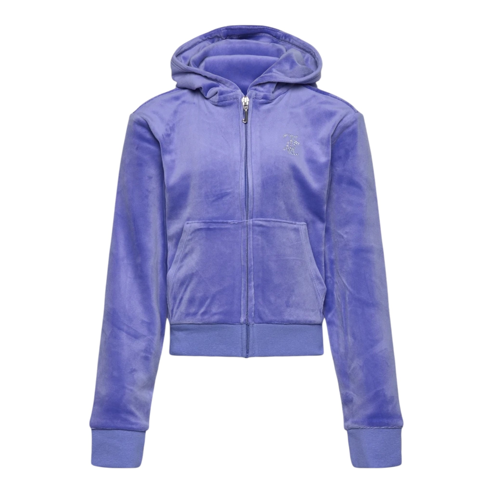 Juicy Couture Felpa Tinta Unita con Zip E Cappuccio per Bambina JBX6358 VIOLA JUICY COUTURE 