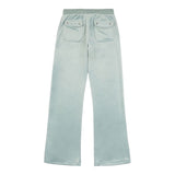 Juicy Couture Pantalone In Velluto Tinta Unita per Bambina JBX6490 VERDE ACQUA JUICY COUTURE 