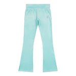 Juicy Couture Pantalone Tinta Unita In Velluto con Brillanini per Bambina JBX6501 AZZURRO JUICY COUTURE 