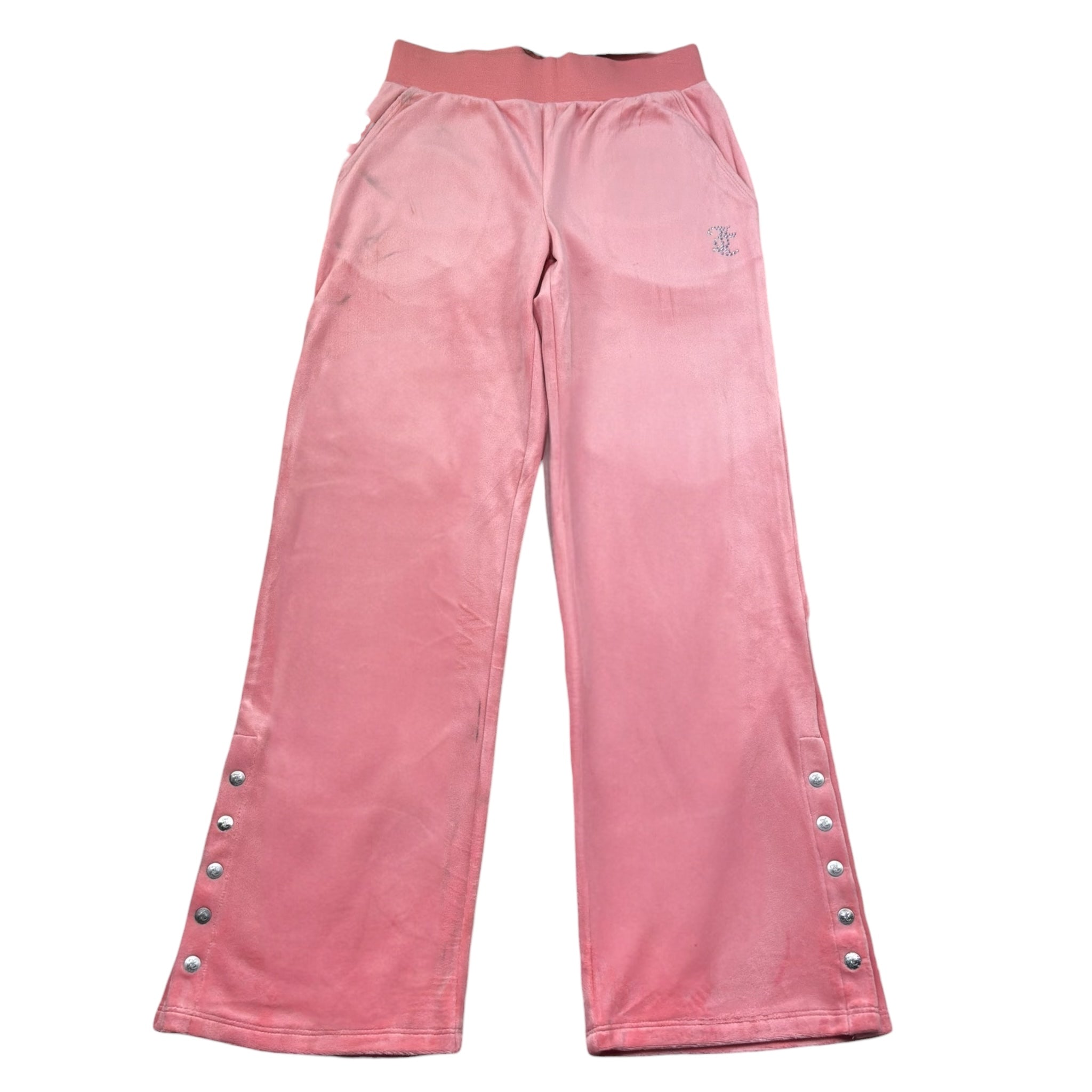 Juicy Couture Pantalone In Velluto Tinta Unita per Bambina JBX6508 ROSA JUICY COUTURE 
