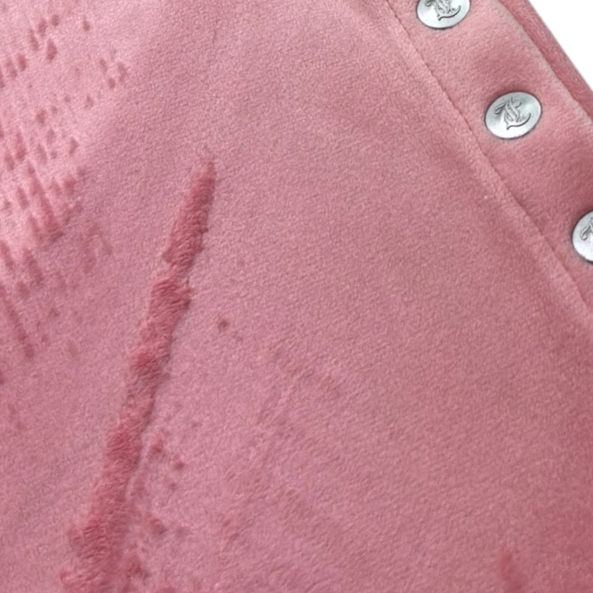 Juicy Couture Pantalone In Velluto Tinta Unita per Bambina JBX6508 ROSA JUICY COUTURE 